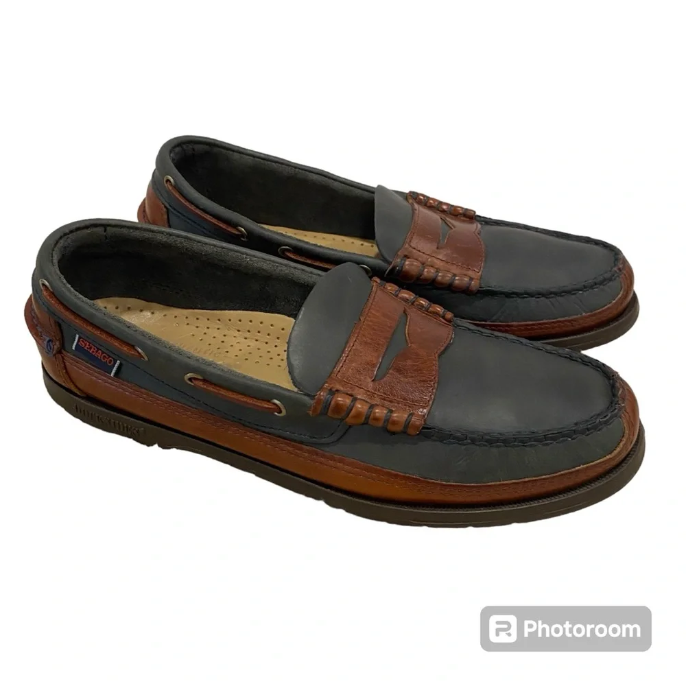 Sebago Docksiders Authentic Forest Green & Brown EUC - Men’s 8